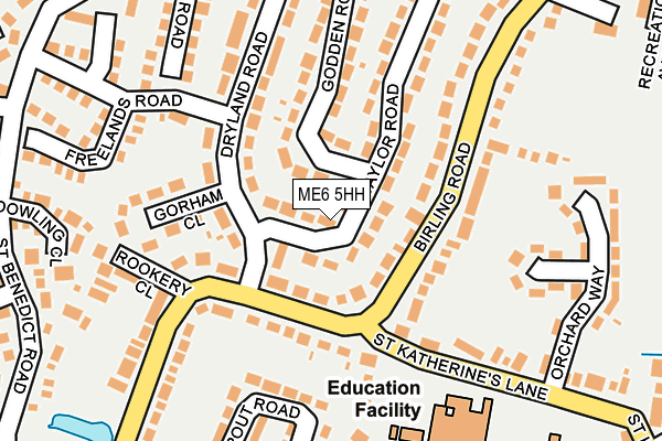 ME6 5HH map - OS OpenMap – Local (Ordnance Survey)