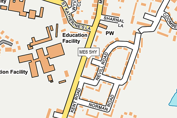 ME6 5HY map - OS OpenMap – Local (Ordnance Survey)