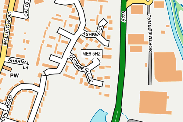 ME6 5HZ map - OS OpenMap – Local (Ordnance Survey)