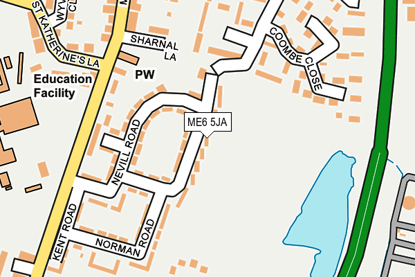 ME6 5JA map - OS OpenMap – Local (Ordnance Survey)