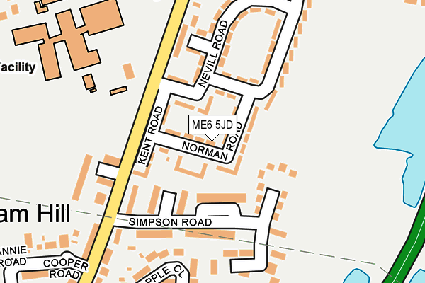 ME6 5JD map - OS OpenMap – Local (Ordnance Survey)