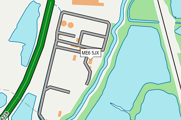 ME6 5JX map - OS OpenMap – Local (Ordnance Survey)