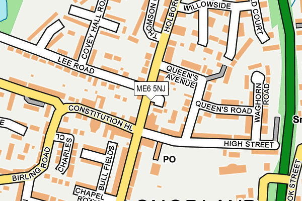 ME6 5NJ map - OS OpenMap – Local (Ordnance Survey)