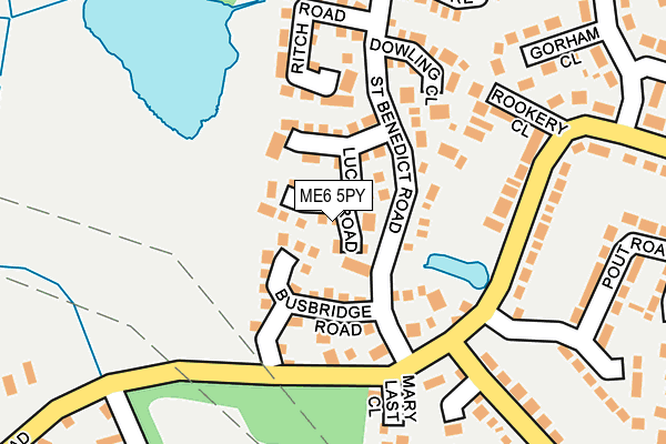 ME6 5PY map - OS OpenMap – Local (Ordnance Survey)