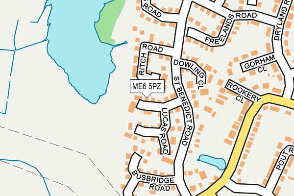 ME6 5PZ map - OS OpenMap – Local (Ordnance Survey)