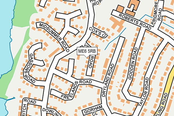 ME6 5RB map - OS OpenMap – Local (Ordnance Survey)