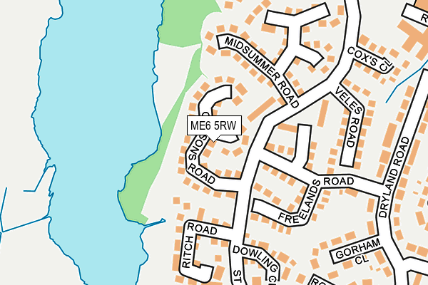 ME6 5RW map - OS OpenMap – Local (Ordnance Survey)