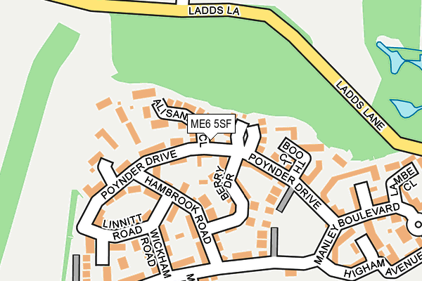 ME6 5SF map - OS OpenMap – Local (Ordnance Survey)
