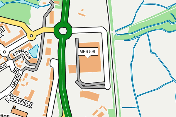 ME6 5SL map - OS OpenMap – Local (Ordnance Survey)