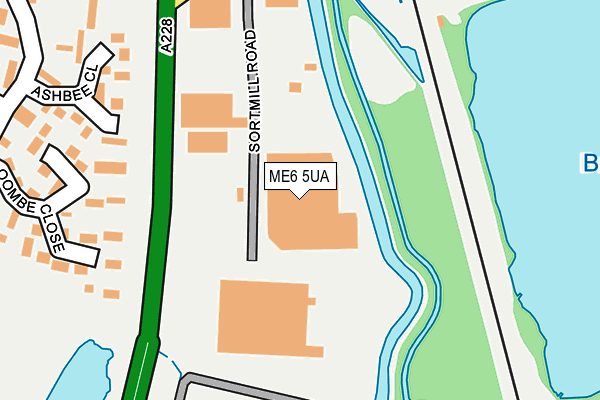 ME6 5UA map - OS OpenMap – Local (Ordnance Survey)
