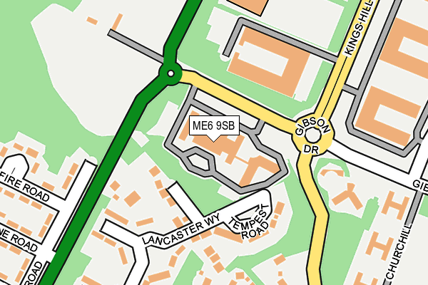 ME6 9SB map - OS OpenMap – Local (Ordnance Survey)