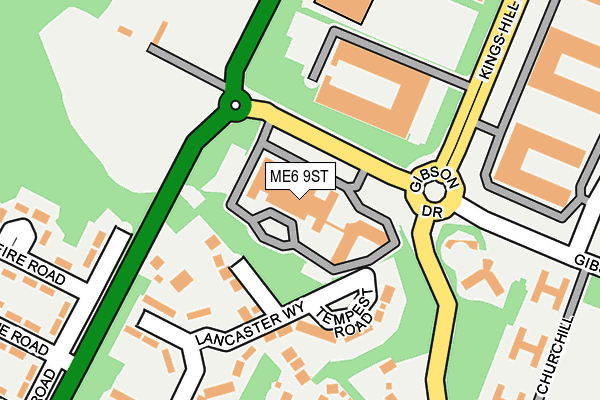 ME6 9ST map - OS OpenMap – Local (Ordnance Survey)