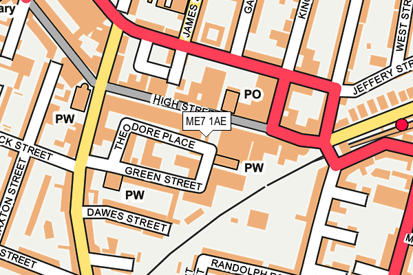 ME7 1AE map - OS OpenMap – Local (Ordnance Survey)