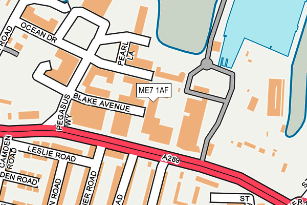ME7 1AF map - OS OpenMap – Local (Ordnance Survey)