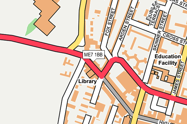 ME7 1BB map - OS OpenMap – Local (Ordnance Survey)