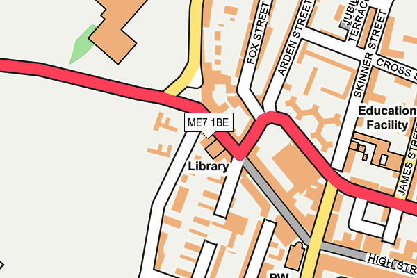 ME7 1BE map - OS OpenMap – Local (Ordnance Survey)