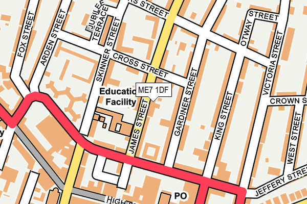 ME7 1DF map - OS OpenMap – Local (Ordnance Survey)