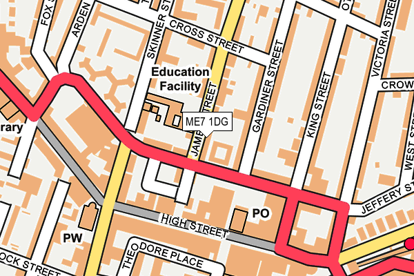 ME7 1DG map - OS OpenMap – Local (Ordnance Survey)