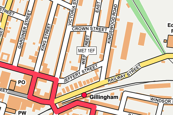 ME7 1EF map - OS OpenMap – Local (Ordnance Survey)