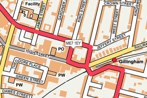 ME7 1EY map - OS OpenMap – Local (Ordnance Survey)