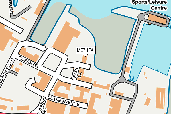 ME7 1FA map - OS OpenMap – Local (Ordnance Survey)