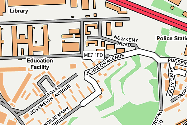ME7 1FD map - OS OpenMap – Local (Ordnance Survey)