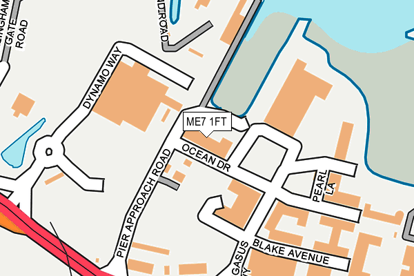 ME7 1FT map - OS OpenMap – Local (Ordnance Survey)