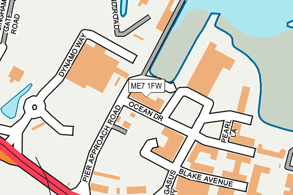 ME7 1FW map - OS OpenMap – Local (Ordnance Survey)