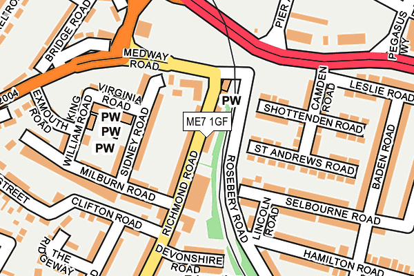 ME7 1GF map - OS OpenMap – Local (Ordnance Survey)