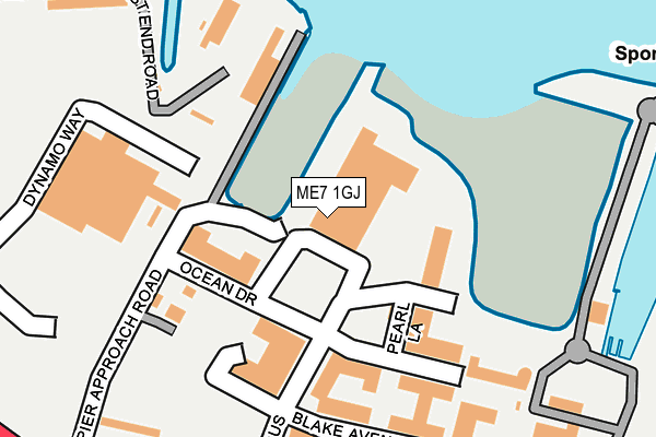 ME7 1GJ map - OS OpenMap – Local (Ordnance Survey)