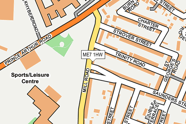 ME7 1HW map - OS OpenMap – Local (Ordnance Survey)