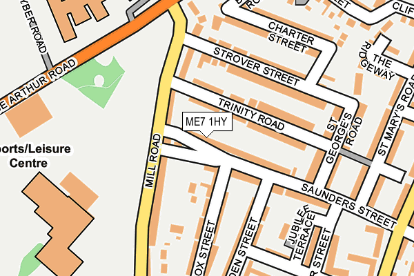 ME7 1HY map - OS OpenMap – Local (Ordnance Survey)