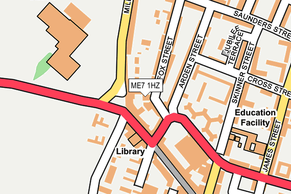 ME7 1HZ map - OS OpenMap – Local (Ordnance Survey)