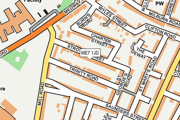 ME7 1JD map - OS OpenMap – Local (Ordnance Survey)