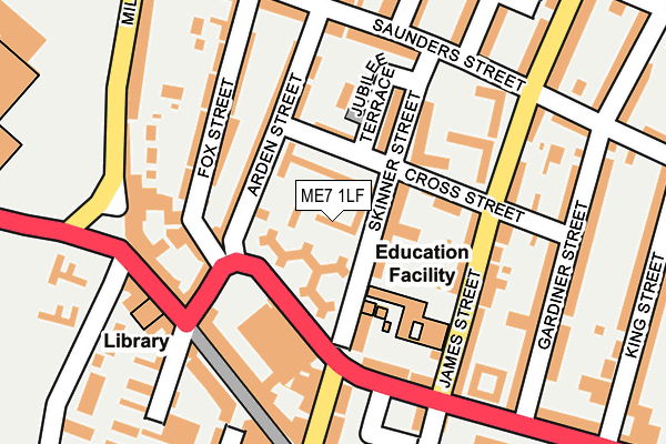 ME7 1LF map - OS OpenMap – Local (Ordnance Survey)