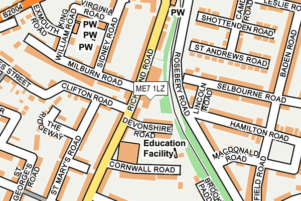 ME7 1LZ map - OS OpenMap – Local (Ordnance Survey)