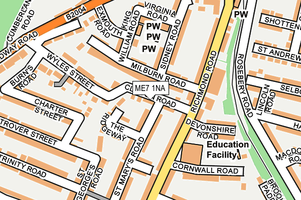 ME7 1NA map - OS OpenMap – Local (Ordnance Survey)