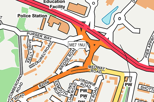 ME7 1NU map - OS OpenMap – Local (Ordnance Survey)
