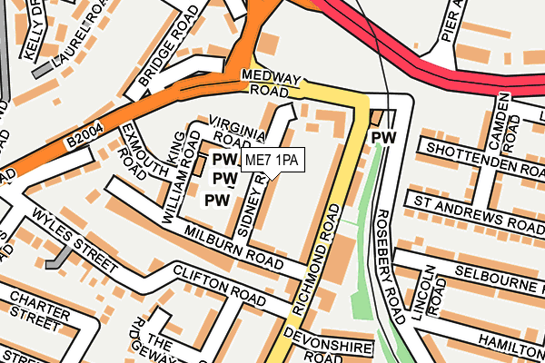 ME7 1PA map - OS OpenMap – Local (Ordnance Survey)