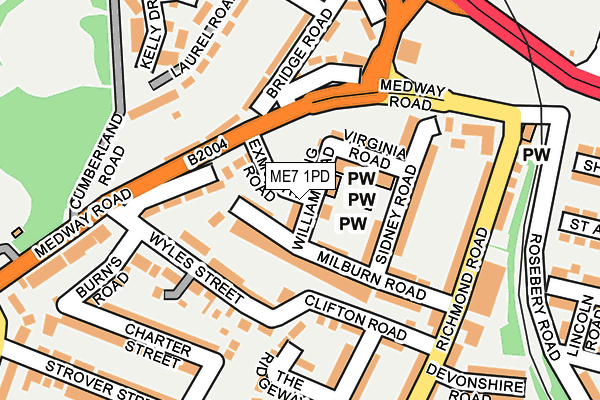 ME7 1PD map - OS OpenMap – Local (Ordnance Survey)