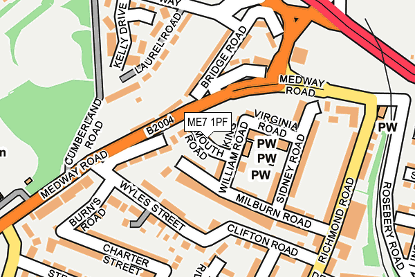 ME7 1PF map - OS OpenMap – Local (Ordnance Survey)