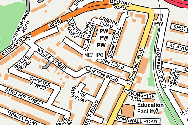 ME7 1PQ map - OS OpenMap – Local (Ordnance Survey)
