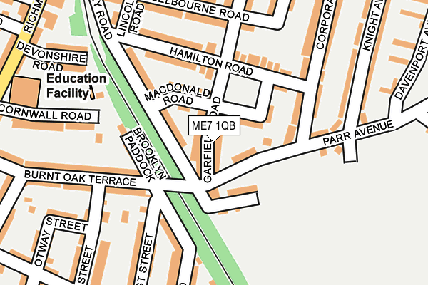 ME7 1QB map - OS OpenMap – Local (Ordnance Survey)