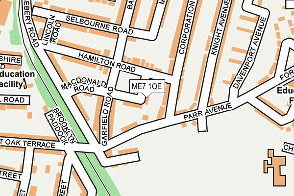 ME7 1QE map - OS OpenMap – Local (Ordnance Survey)