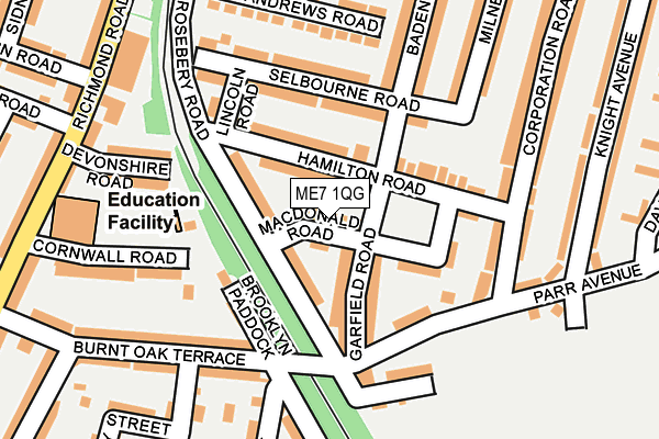 ME7 1QG map - OS OpenMap – Local (Ordnance Survey)