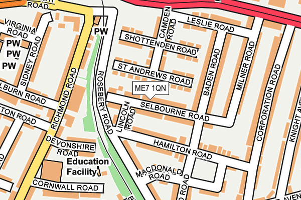 ME7 1QN map - OS OpenMap – Local (Ordnance Survey)