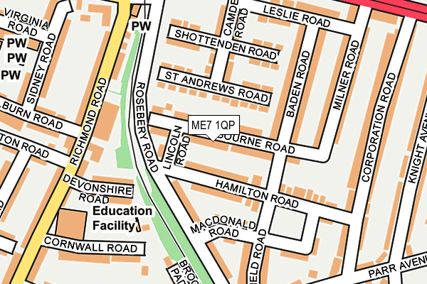 ME7 1QP map - OS OpenMap – Local (Ordnance Survey)