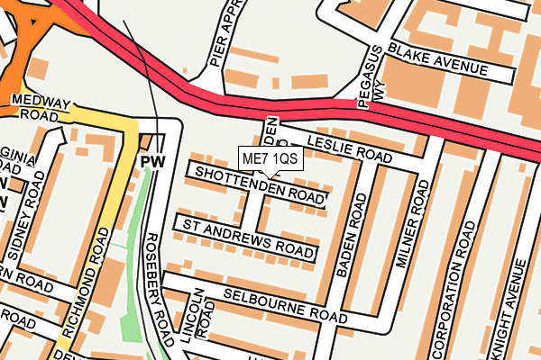 ME7 1QS map - OS OpenMap – Local (Ordnance Survey)