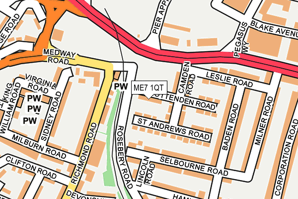 ME7 1QT map - OS OpenMap – Local (Ordnance Survey)