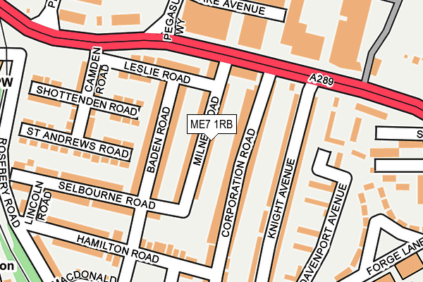 ME7 1RB map - OS OpenMap – Local (Ordnance Survey)